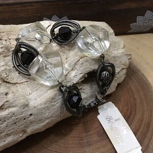 Vintage 1928 Lucite Link Bead Bracelet